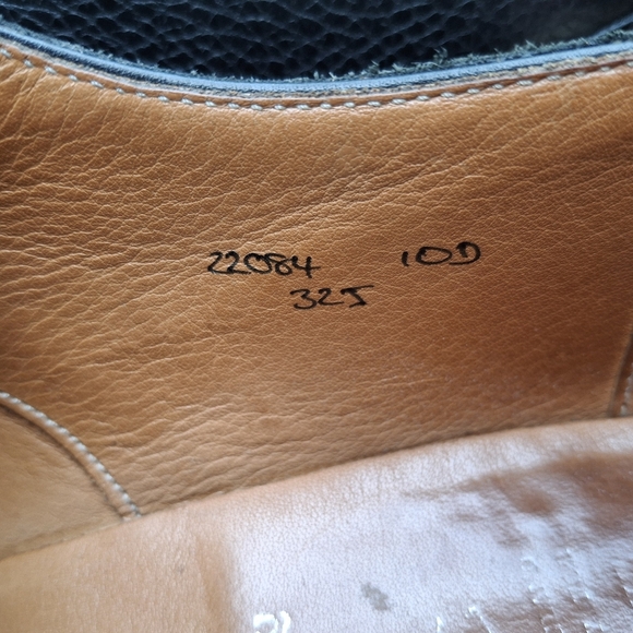 Peal & Co Brooks Brothers Black Pebbled Hatch Grain Split Toe Derby Shoes - Picture 8 of 11